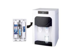 Counter top hot and cold water filter purifier